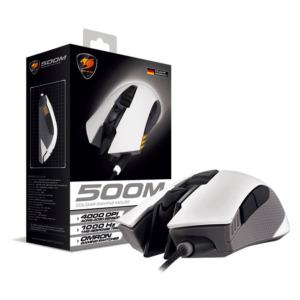 Cougar 500M White RGB Led - Avago A3090 Optical Gaming Mouse