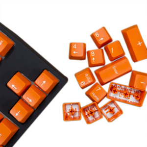 Tai-Hao Double Shot ABS Orange/White Text - Full 104 Keys