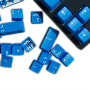 Tai-Hao Double Shot ABS Blue/White Text - Full 104 Keys