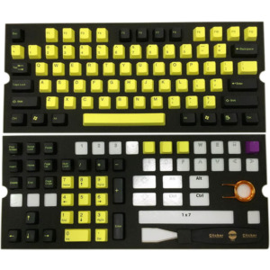 Tai-Hao Double Shot PBT Yellow/Black -Nano Antibiosis 99.9% 104 Keys