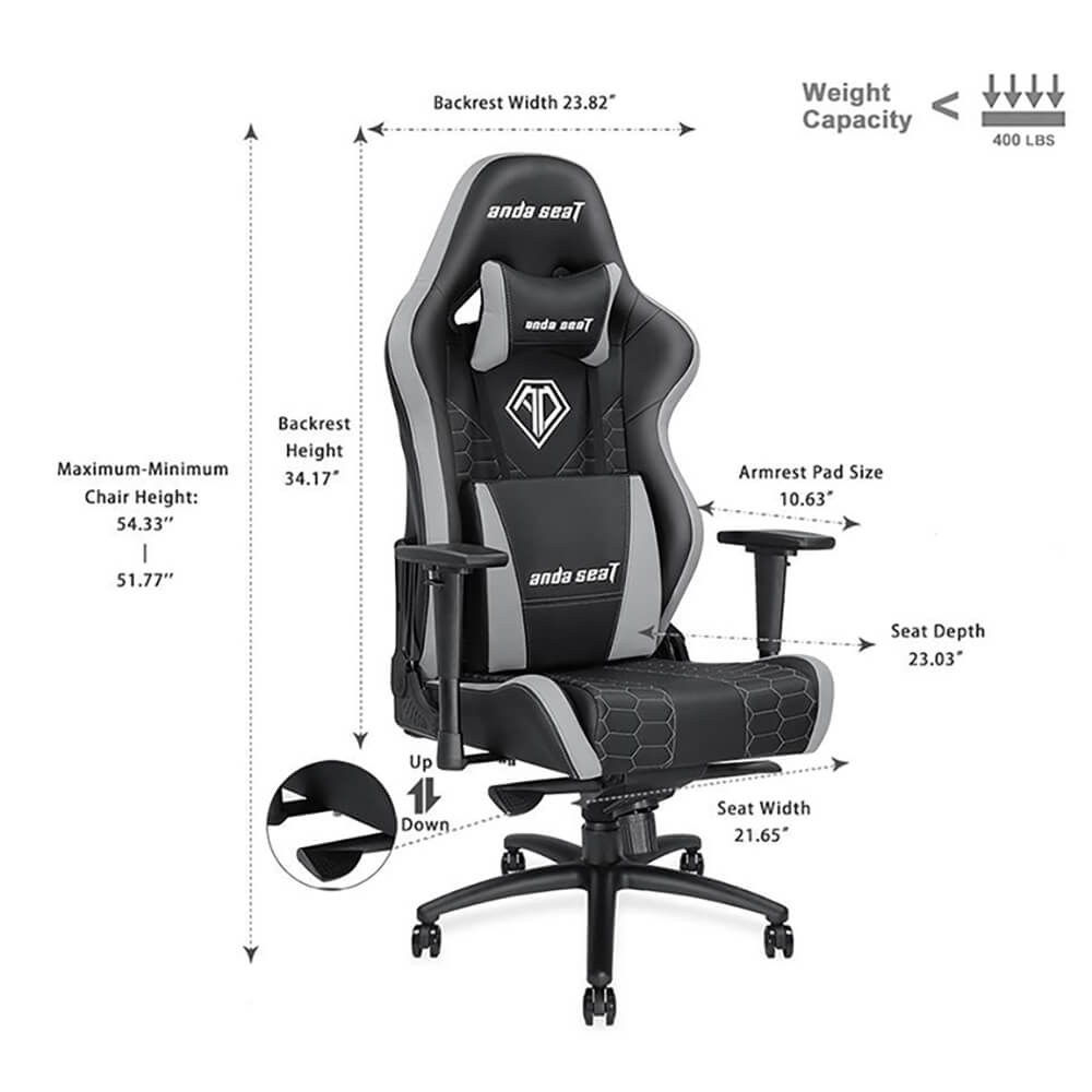 Anda Seat Spirit King BlackGrey H5 Anda Seat Spirit King Black:grey H5