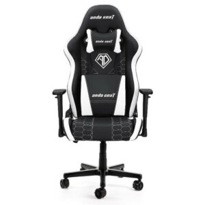 AndaSeat Spirit King Black/White V2 - Full PVC Leather 4D Armrest Gaming Chair