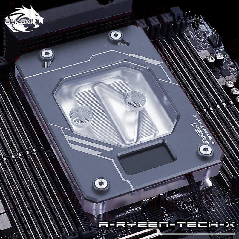 Bykski A RYZEN TECH X Grey – Digital RGB Temperature LCD Cpu Blocks Bykski A-RYZEN-TECH-X Grey - Digital RGB Temperature LCD Cpu Blocks