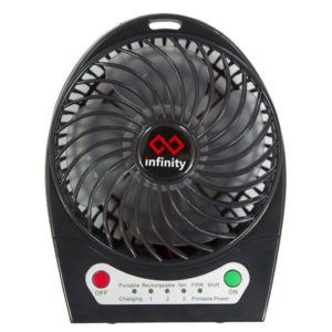 Infinity Tornado Black - Quạt Mini Kiêm Pin Dự Phòng