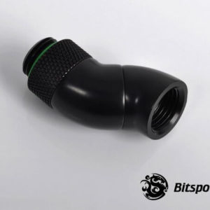 Bitspower G1,4'' Matt Black Dual Rotary 90 Degree Ig1,4'' Extender 3
