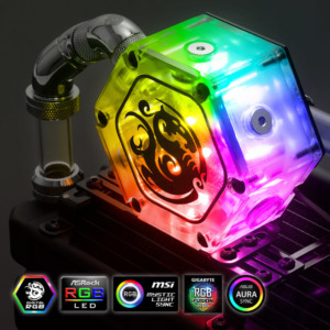 Bitspower Water Tank Hexagon 34 With Digital RGB h4 Bitspower Water Tank Hexagon 34 With Digital RGB