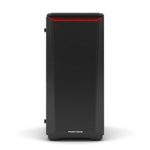 Phanteks Eclipse P400 Black:red Tempered Glass H2
