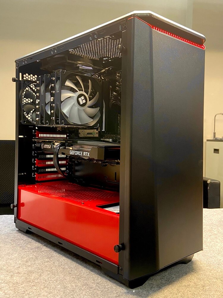 Phanteks Eclipse P400 Black/Red Tempered Glass