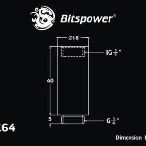 Bitspower G1/4'' Deluxe White IG1/4'' Extender-40MM