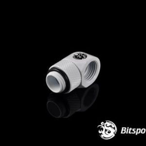 Bitspower G1/4'' Deluxe White Rotary 90-Degree IG1/4'' Extender
