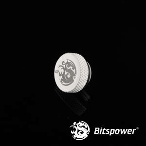 bitspower g14 deluxe white stop fitting v2 Bitspower G1/4'' Deluxe White Stop Fitting V2