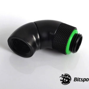 Bitspower G1/4'' Matt Black Dual Rotary 90-Degree IG1/4'' Extender