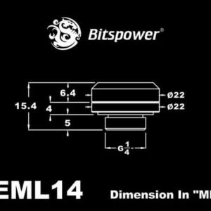 bitspower g14 matt black enhance multi link for od 14mm Bitspower G1/4'' Matt Black Enhance Multi-Link For OD 14MM