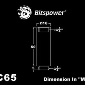 Bitspower G1/4'' Matt Black IG1/4'' Extender-50MM
