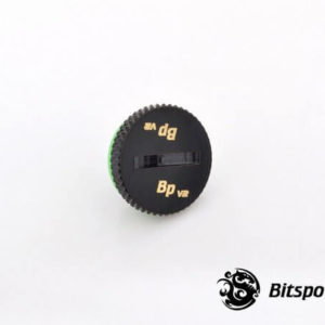 bitspower g14 matt black low profile stop fitting v2 4 Bitspower G1/4'' Matt Black Low-Profile Stop Fitting V2