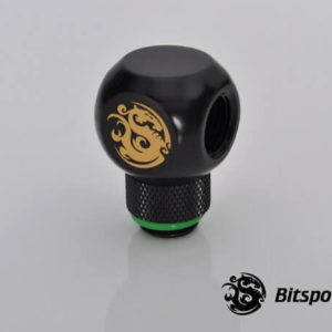 Bitspower G1/4'' Matt Black Q Plus-Rotary IG1/4''X2 Extender