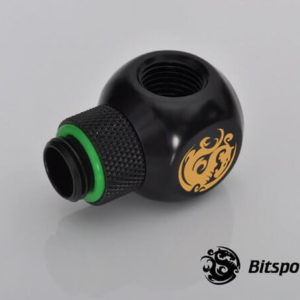 Bitspower G1/4'' Matt Black Q Plus-Rotary IG1/4''X2 Extender
