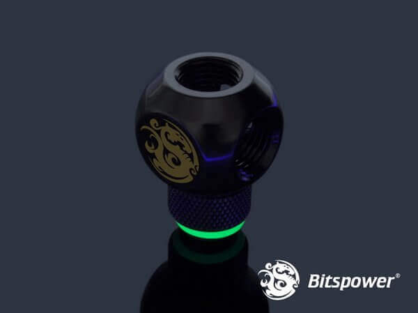 bitspower g14 matt black q plus rotary ig14 x4 extender 2 Bitspower G1/4'' Matt Black Q Plus-Rotary IG1/4''X4 Extender