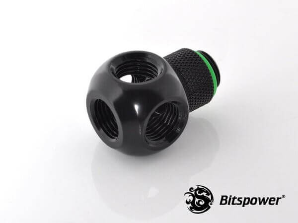 bitspower g14 matt black q plus rotary ig14 x4 extender 3 Bitspower G1/4'' Matt Black Q Plus-Rotary IG1/4''X4 Extender