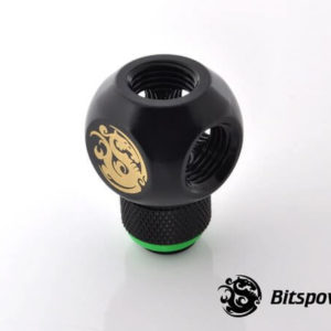 bitspower g14 matt black q plus rotary ig14 x4 extender 4 Bitspower G1/4'' Matt Black Q Plus-Rotary IG1/4''X4 Extender