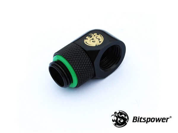 bitspower g14 matt black rotary 90 degree ig14 Bitspower G1/4'' Matt Black Rotary 90-Degree IG1/4'' Extender
