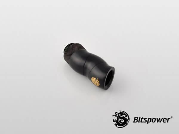 bitspower g14 matt black triple rotary 90 degree ig14 Bitspower G1/4'' Matt Black Triple Rotary 90-Degree IG1/4'' Extender