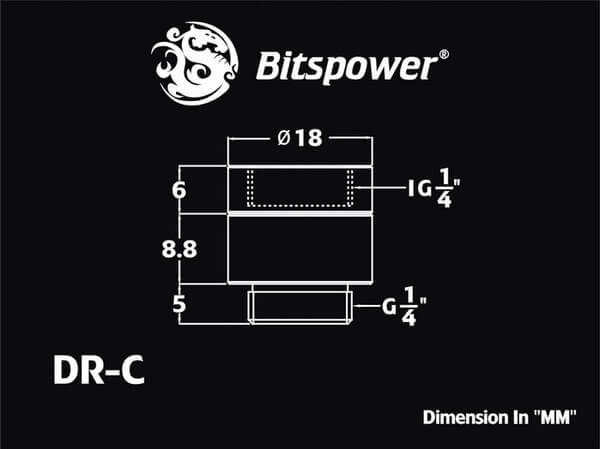 bitspower g14 silver shining anti twist adapter Bitspower G1/4'' Silver Shining Anti-Twist Adapter
