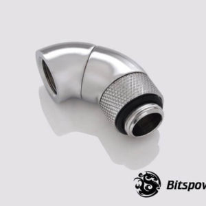 Bitspower G1/4'' Silver Shining Dual Rotary 90-Degree IG1/4'' Extender