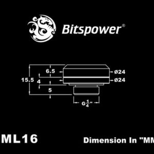 Bitspower G1/4'' Silver Shining Enhance Multi-Link For OD 16MM