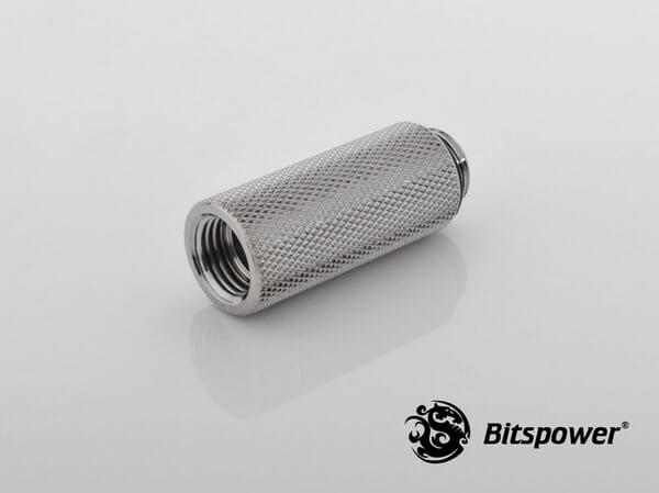 bitspower g14 silver shining ig14 extender 40mm Bitspower G1/4'' Silver Shining IG1/4'' Extender-40MM
