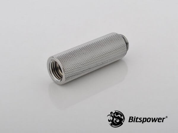 bitspower g14 silver shining ig14 extender 50mm Bitspower G1/4'' Silver Shining IG1/4'' Extender-50MM