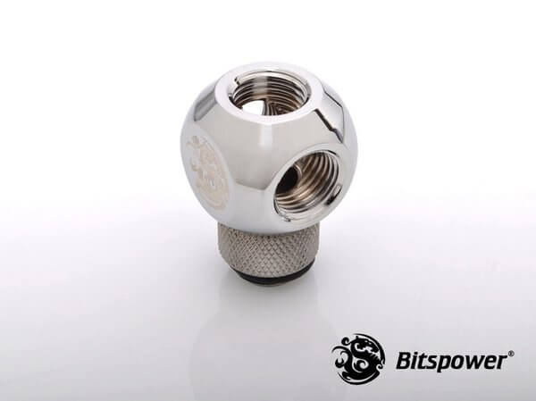 bitspower g14 silver shining q plus rotary ig14 x3 extender 3 Bitspower G1/4'' Silver Shining Q Plus-Rotary IG1/4''X3 Extender