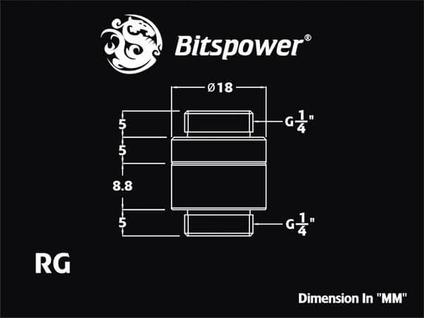 bitspower g14 silver shining rotary g14 extender 2 Bitspower G1/4'' Silver Shining Rotary G1/4'' Extender