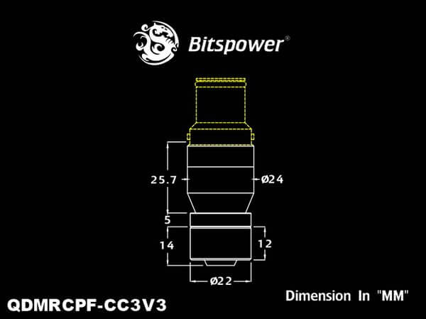 bitspower matt black quick disconnected male with rotary compression fitting cc3 for id 38 od 58 Bitspower Matt Black Quick-Disconnected Male With Rotary Compression Fitting CC3 For ID 3/8'' OD 5/8