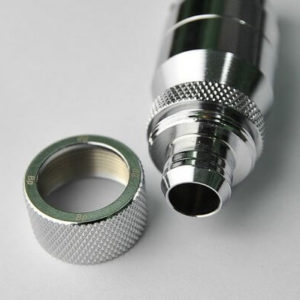 bitspower silver shiningquick disconnected male with rotary compression fitting cc3 for id 38 od Bitspower Silver ShiningQuick-Disconnected Male With Rotary Compression Fitting CC3 For ID 3/8'' OD