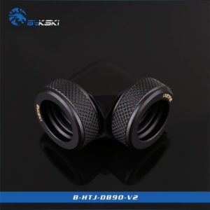Bykski Black 90 Double Head Fast Tight Joints - B-HTJ-DB90V2-BK