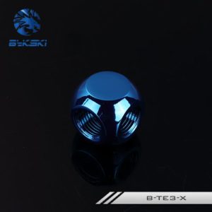 Bykski Blue Three Pass Joints - B-TE3-BL