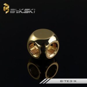 Bykski Golden Three Pass Joints - B-TE3-GOLDEN