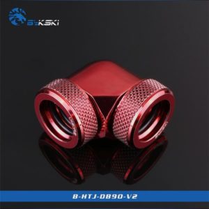 Bykski Red 90 Double Head Fast Tight Joints - B-HTJ-DB90V2-RD