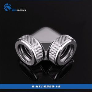 Bykski Silver 90 Double Head Fast Tight Joints - B-HTJ-DB90V2-SL