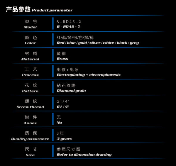 Thong So Bykski White 45 Rotary