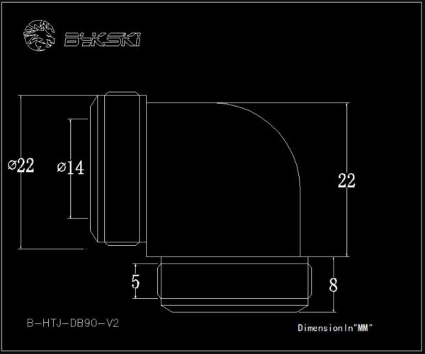 Thong So Bykski White 90 Double Head Fast Tight Joints 1