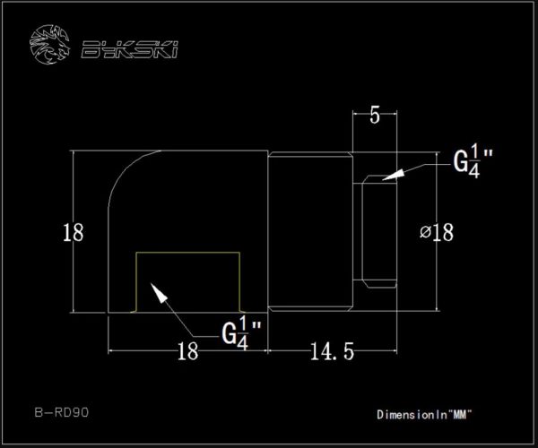 Thong So Bykski White 90 Rotary Crooked Joints B Rd90x Wh