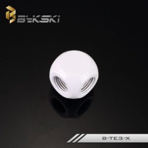Bykski White Three Pass Joints - B-TE3-WH