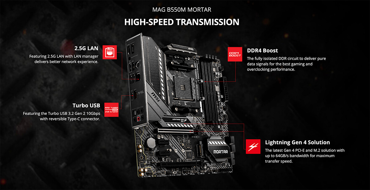 MSI B550M MORTAR Post 00 Msi B550m Mortar Post 00