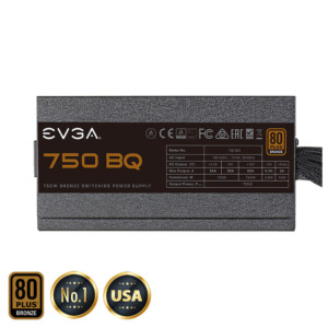 EVGA 750 BQ - 80+ BRONZE 750W - Semi Modular (TRAY)