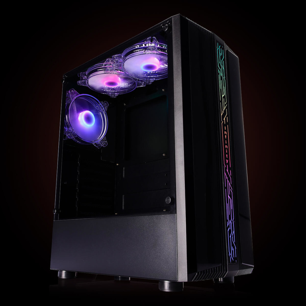 Infinity Denki Pro – Tempered Glass Gaming Case Features H6
