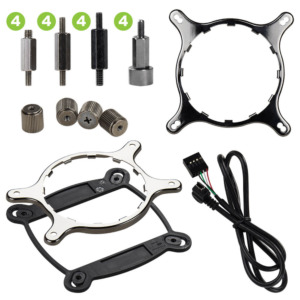 EVGA CLC 280mm All-In-One RGB LED CPU Liquid Cooler - 2x FX13 140mm PWM Fans