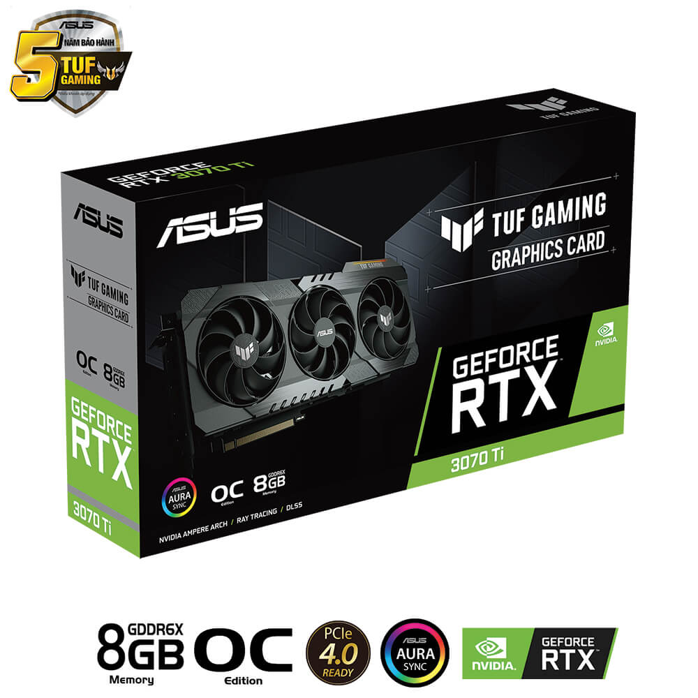 Asus TUF Gaming GeForce RTX™ 3070 Ti OC 8GB GDDR6X H2 Asus TUF Gaming GeForce RTX™ 3070Ti OC 8GB GDDR6X - Ảnh 2