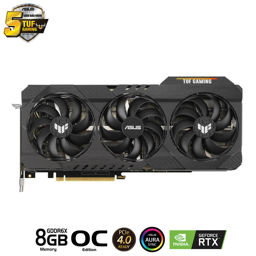 Asus TUF Gaming GeForce RTX™ 3070 Ti OC 8GB GDDR6X H3 Asus TUF Gaming GeForce RTX™ 3070Ti OC 8GB GDDR6X - Ảnh 3